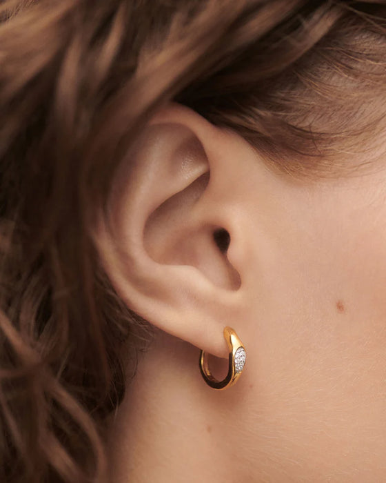 PDPAOLA Onda Hoops Gold Earrings