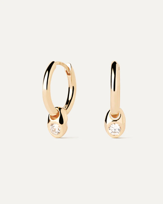 PDPAOLA Delta Hoops Gold Earrings