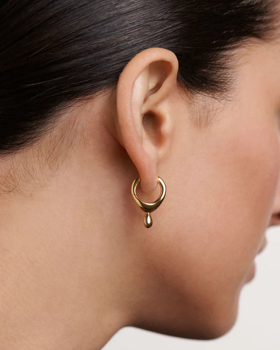 PDPAOLA Lava Hoops Gold Earrings