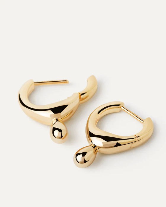PDPAOLA Lava Hoops Gold Earrings