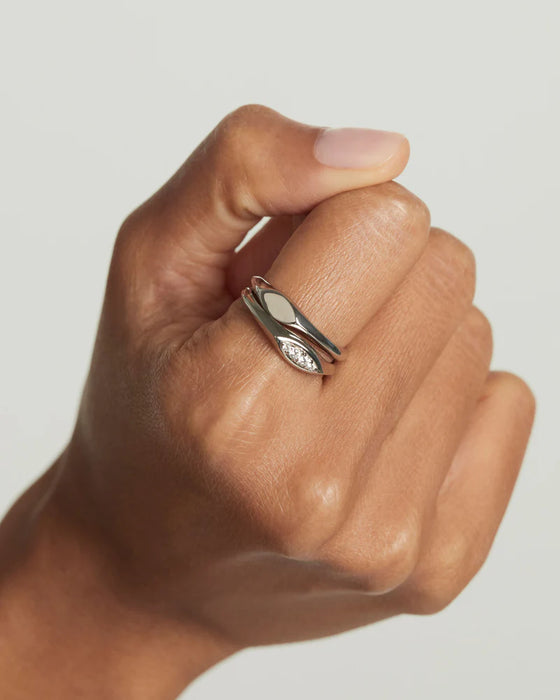PDPAOLA Duke Stamp Silver Ring