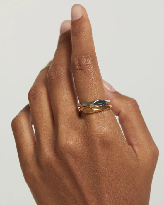 PDPAOLA Duke Stamp Silver Ring