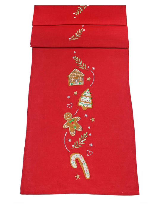 Peggy Wilkins Sugar Cookies Embroidered Christmas Table Runner