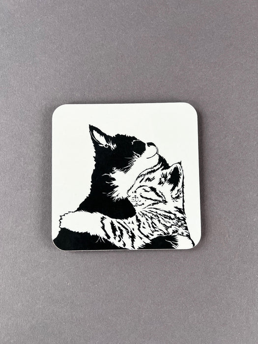Penguin Ink Cuddle Time Coaster