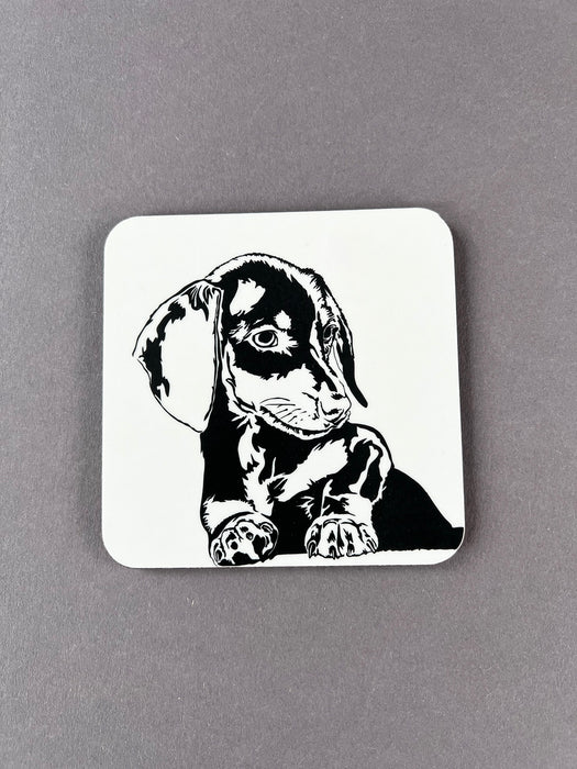 Penguin Ink Dachshund Coaster