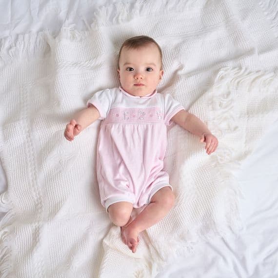 Dandelion Bunny Pink/ White Romper Suit