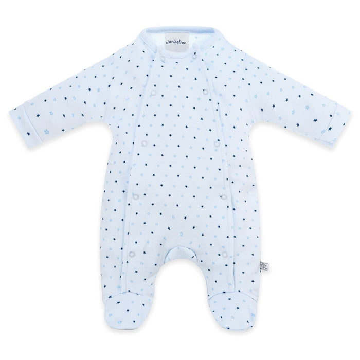 Kite Blue Star Print Cotton Sleepsuit