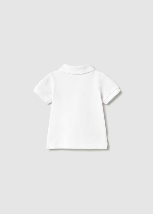 Mayoral Layette Boy Short Sleeve White Polo Shirt