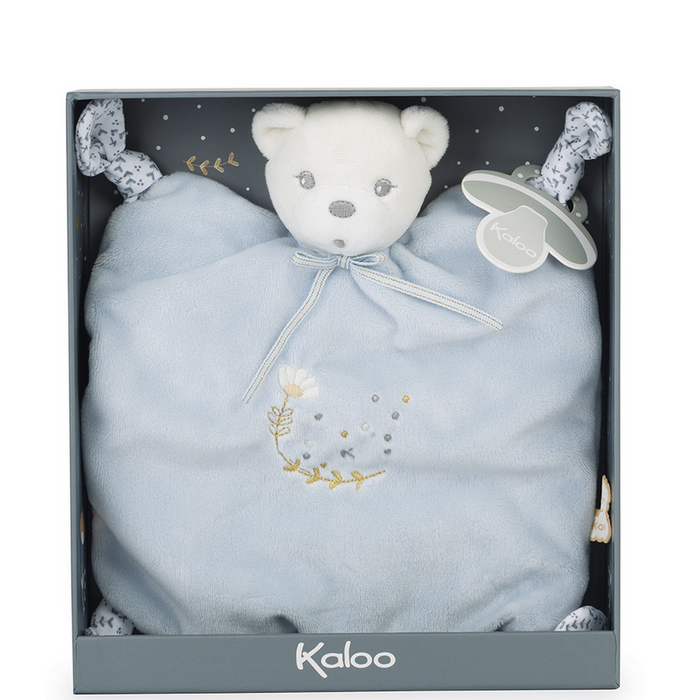 Kaloo Doudou Knots Bear Blue Comforter