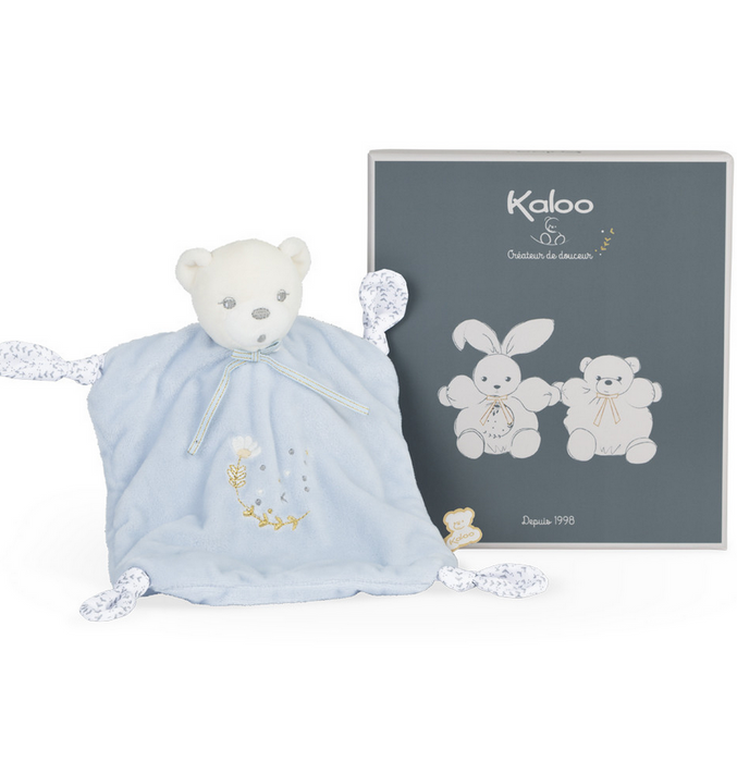 Kaloo Doudou Knots Bear Blue Comforter