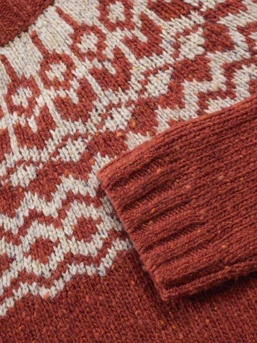 Seasalt Women's Port Kinnis Jumper Merino In Wag Tail Red Sail Birch Mix