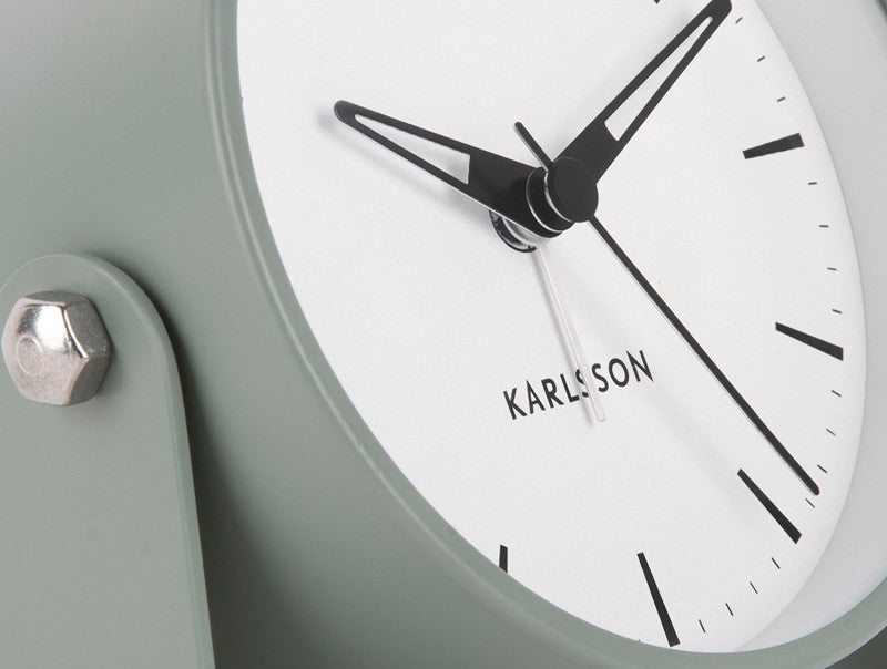 Present Time Greyed Jade Alarm Clock Calm