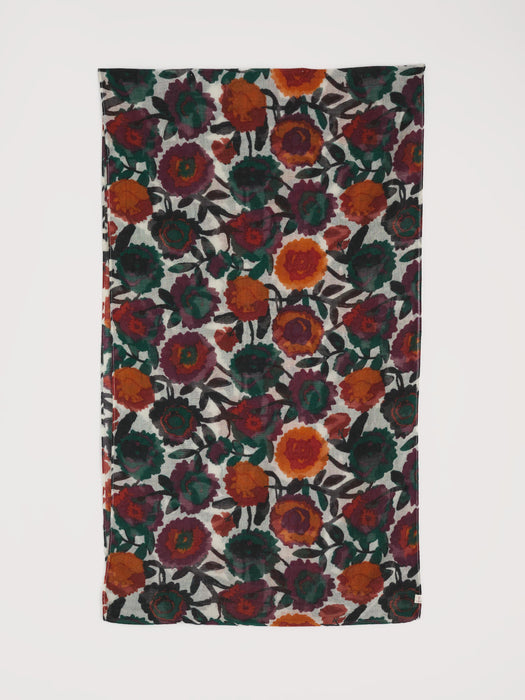 Seasalt Women's Pretty Circle Scarf In Figurative Floral Aran