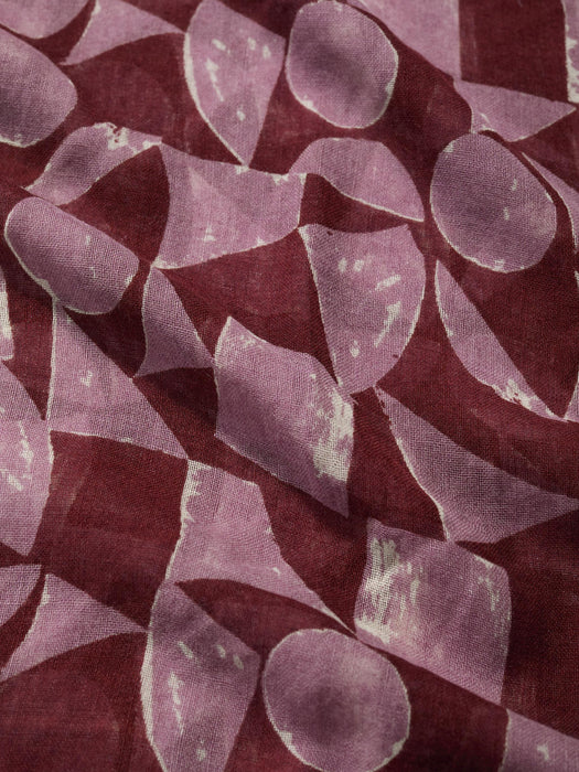 Seasalt Women's Pretty Circle Scarf In Geo Tumble Burgundy