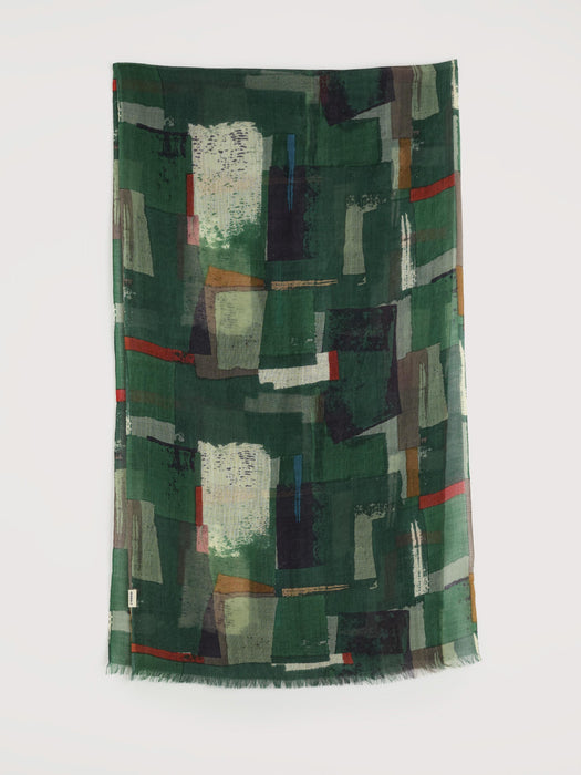 Seasalt Women's Pretty Printed Scarf In Aerial Field Coppice