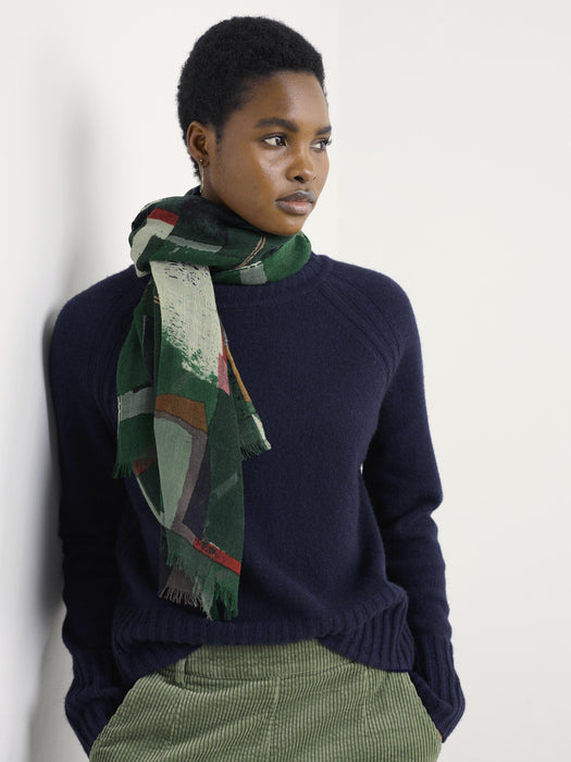 Seasalt Women's Pretty Printed Scarf In Aerial Field Coppice