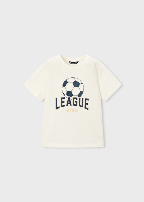 Mayoral Mini Boys Cream League T-Shirt