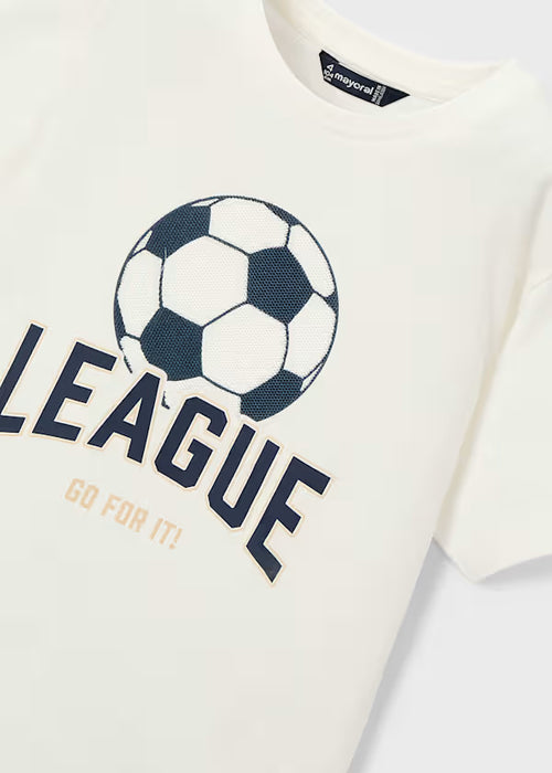 Mayoral Mini Boys Cream League T-Shirt