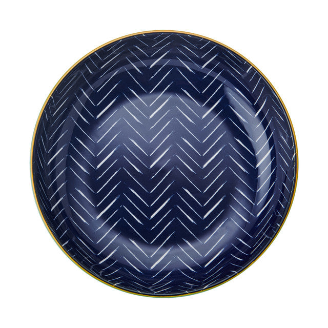 Mikasa Indigo Chevron Stoneware Bowl