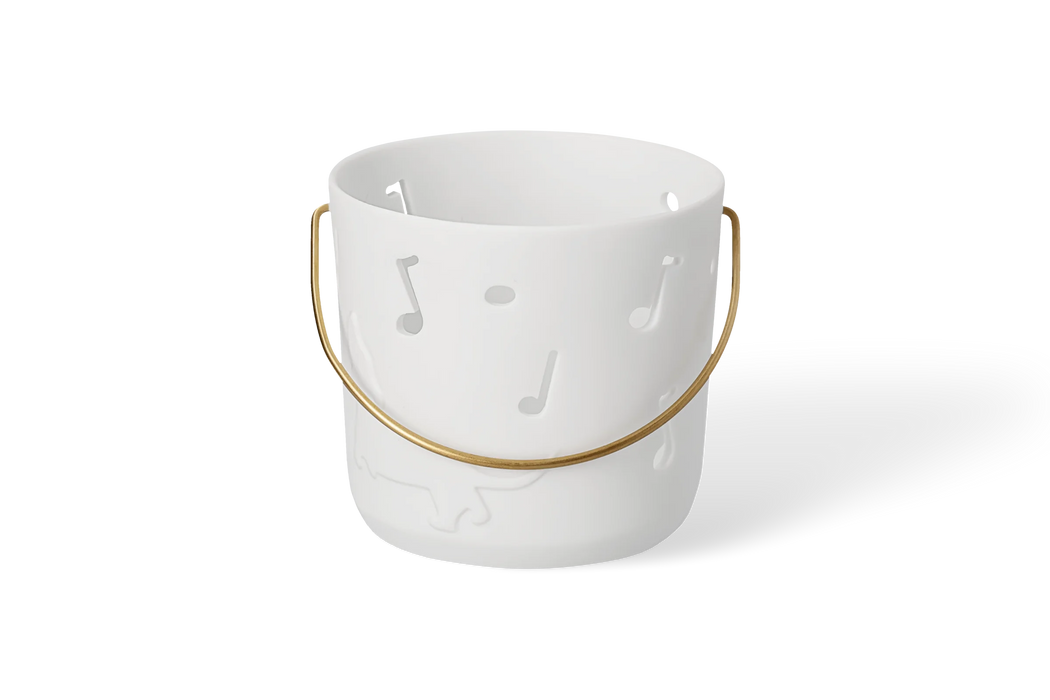 Räder Embossed Time To Be Happy Tealight Holder