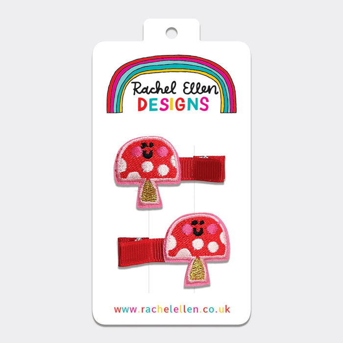 Rachel Ellen Hairclip Toadstools 2 Pack