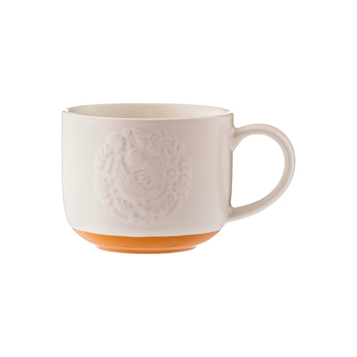 The Rayware Group Folk Farmyard Hen Orange Mug