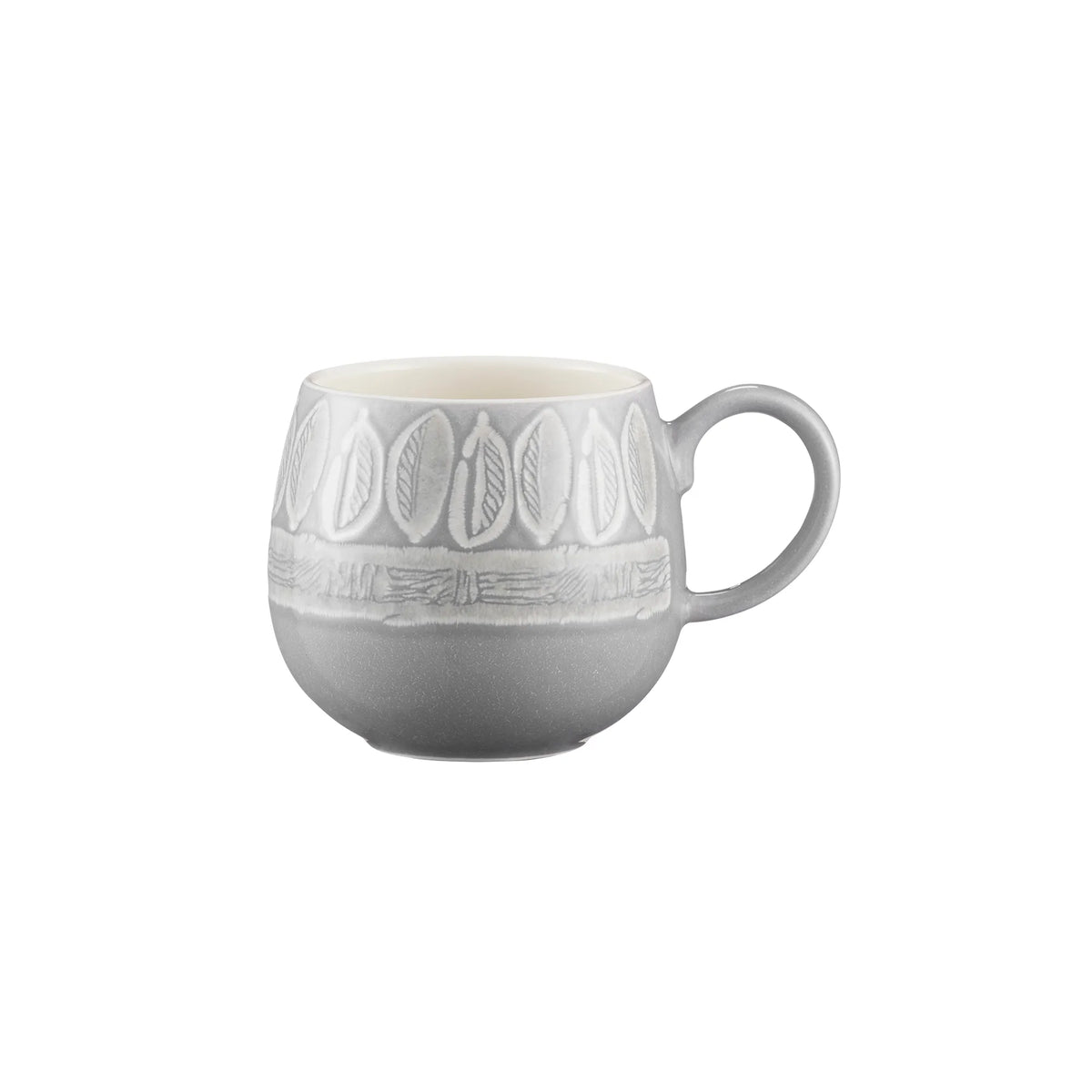 The Rayware Group Impressions Grey Leaf Mug 350ml — Maple Gifts