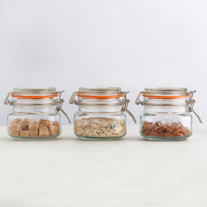 The Rayware Group Clip Top Square Jar 0.5 Litre