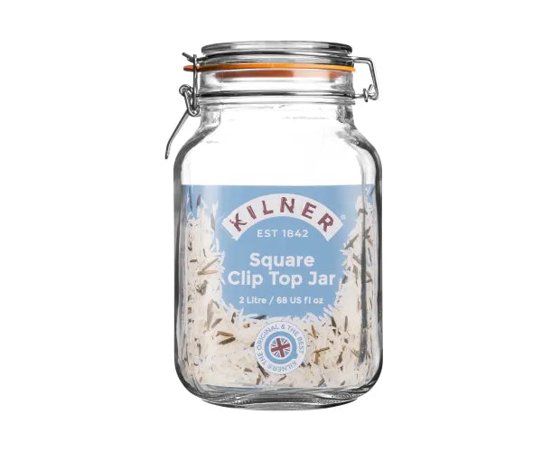 The Rayware Group Clip Top Square Jar 2 Litre