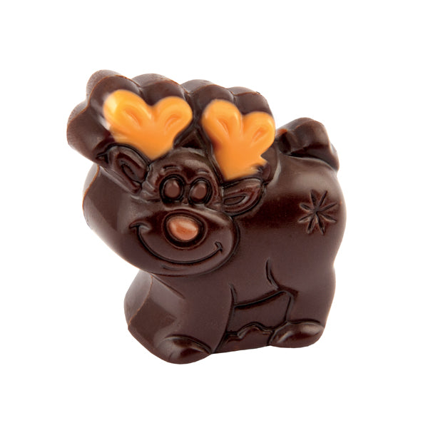 Dark Chocolate Reindeer With Praline Filling