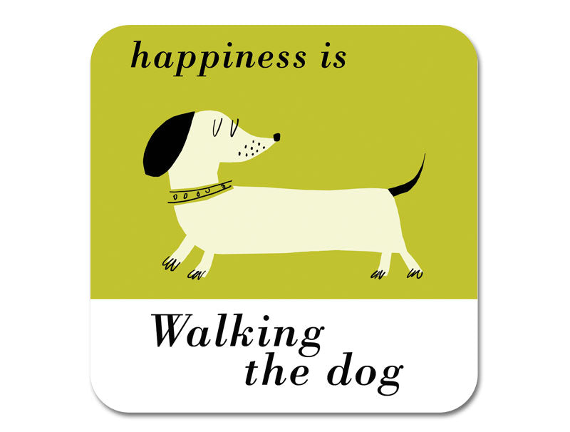 Repeat Repeat Country & Coast White Doxie Dog Coaster