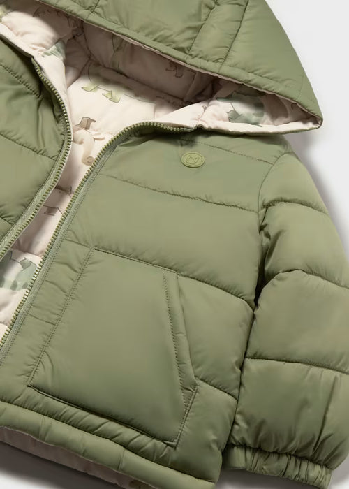 Mayoral Boys Reversible Soft Coat In Bayleaf