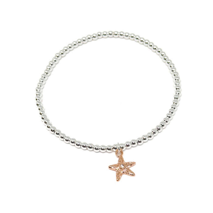 Clementine  Riven Starfish Bracelet - Rose Gold