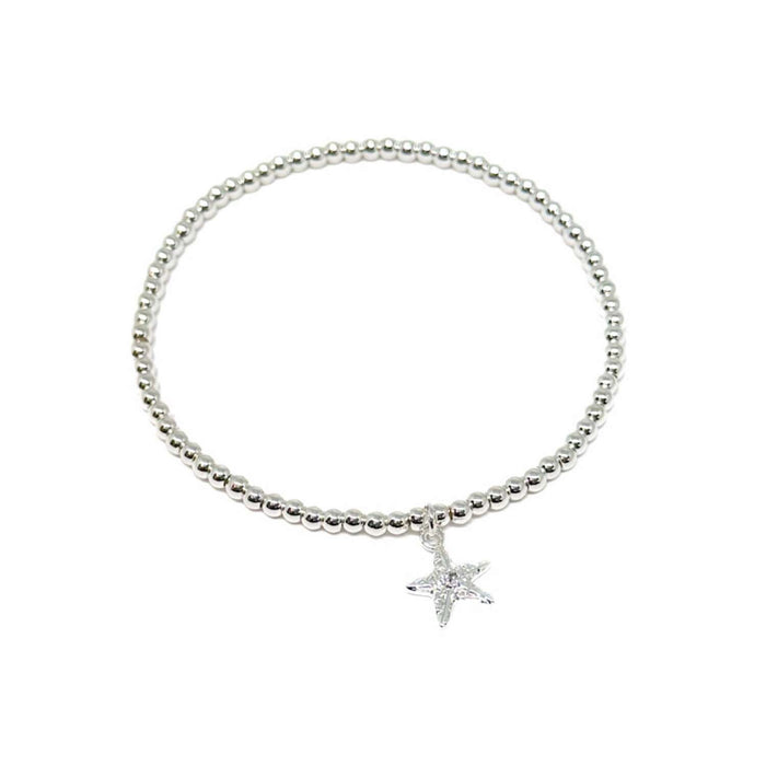 Clementine Riven Starfish Bracelet - Silver