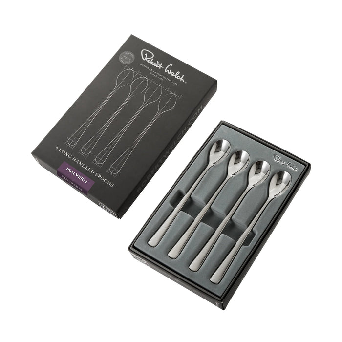 Robert Welch Kingham Bright Long Handled Spoon Set Of 4