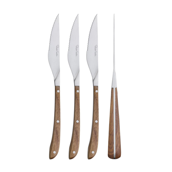 Robert Welch Contour Walnut Steak Knife, Set Of 4