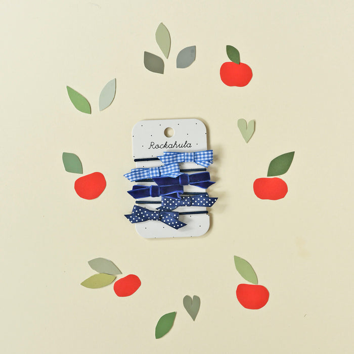 Rockahula School Bow Clip Set Blue