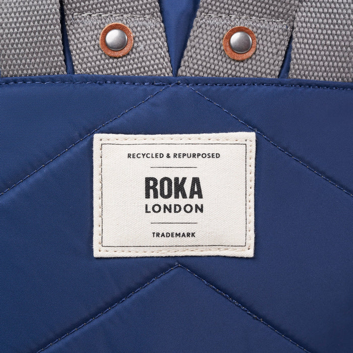 ROKA Bags Canfield Roll Top Backpack in Crisp Blue