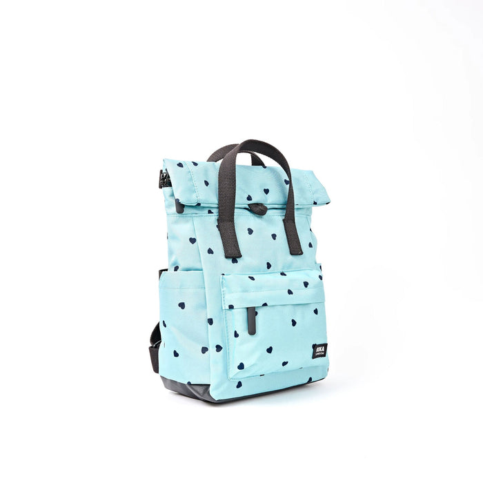 ROKA Bags Canfield Roll Top Backpack in Heart Print
