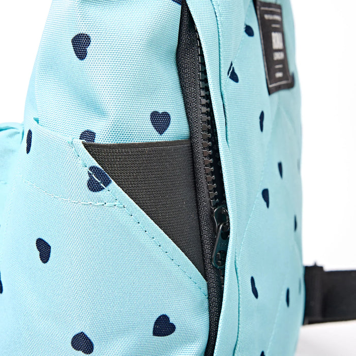 ROKA Bags Canfield Roll Top Backpack in Heart Print