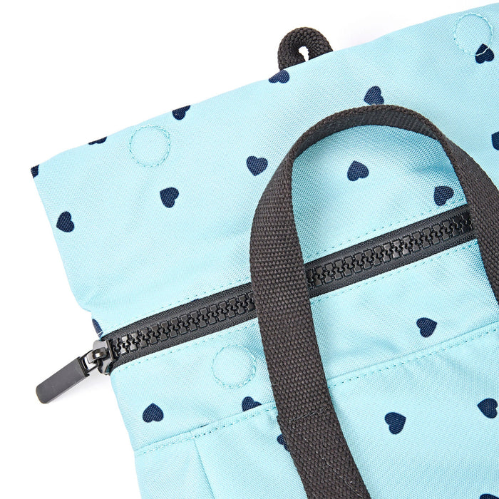 ROKA Bags Canfield Roll Top Backpack in Heart Print