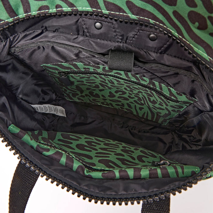 ROKA Bags Canfield Roll Top Backpack in Mixed Animal Artichoke