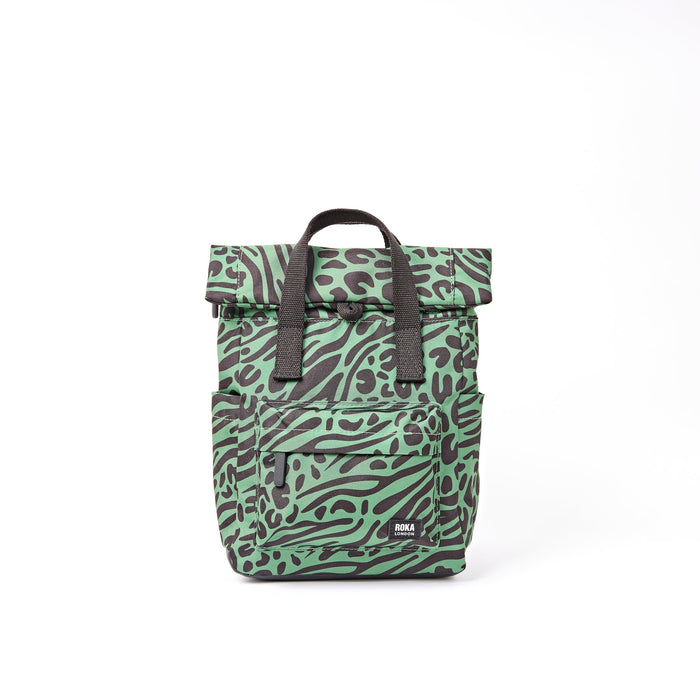 ROKA Bags Canfield Roll Top Backpack in Mixed Animal Artichoke