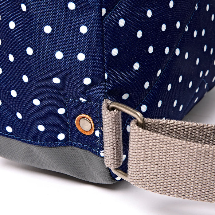 ROKA Bantry B Canvas Navy Polka Dot Small Backpack