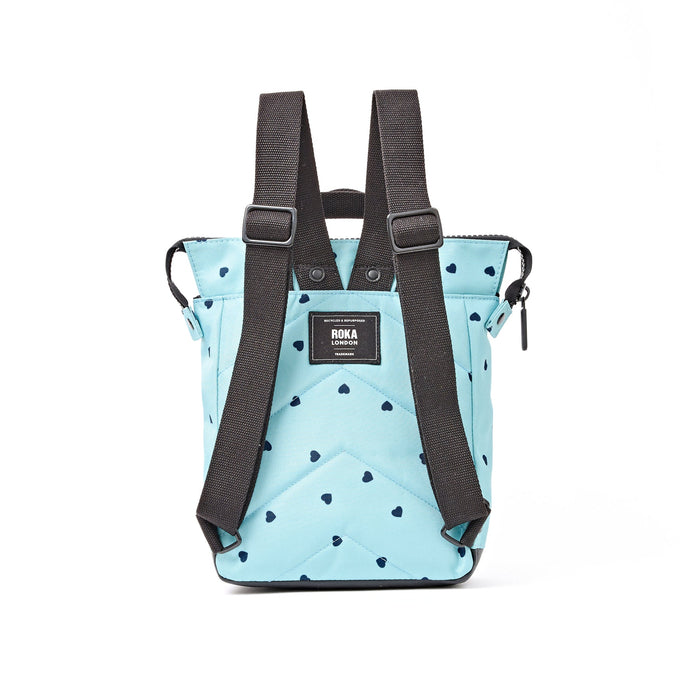 ROKA Bantry B Canvas Heart Print Small Backpack