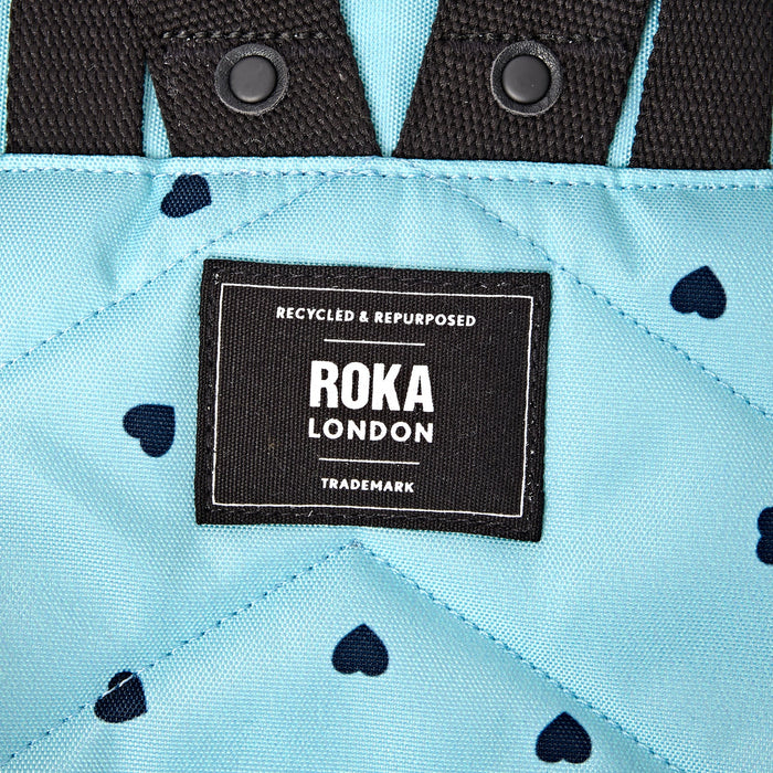 ROKA Bantry B Canvas Heart Print Small Backpack