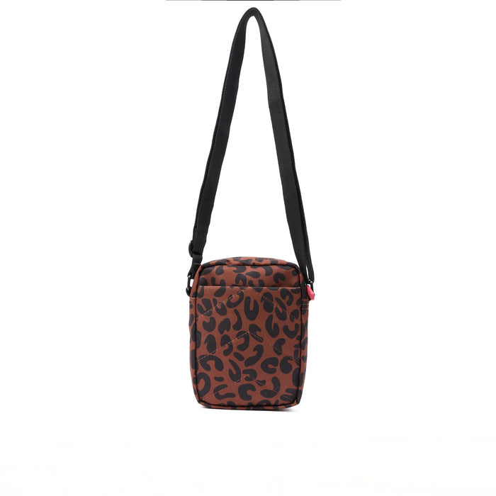 ROKA Bond Scarlet Leopard Recycled Canvas Pocket Crossbody Bag