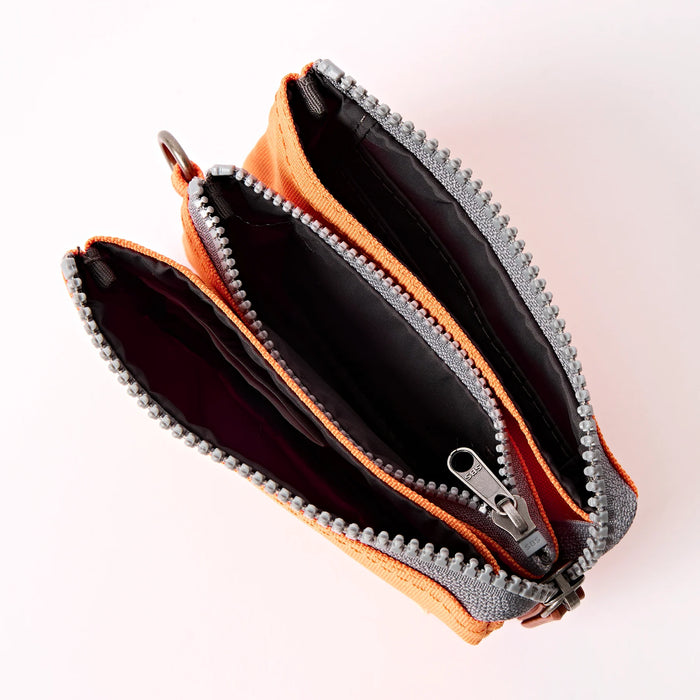 ROKA Carnaby Wallet in Jaffa Orange Recycled Canvas