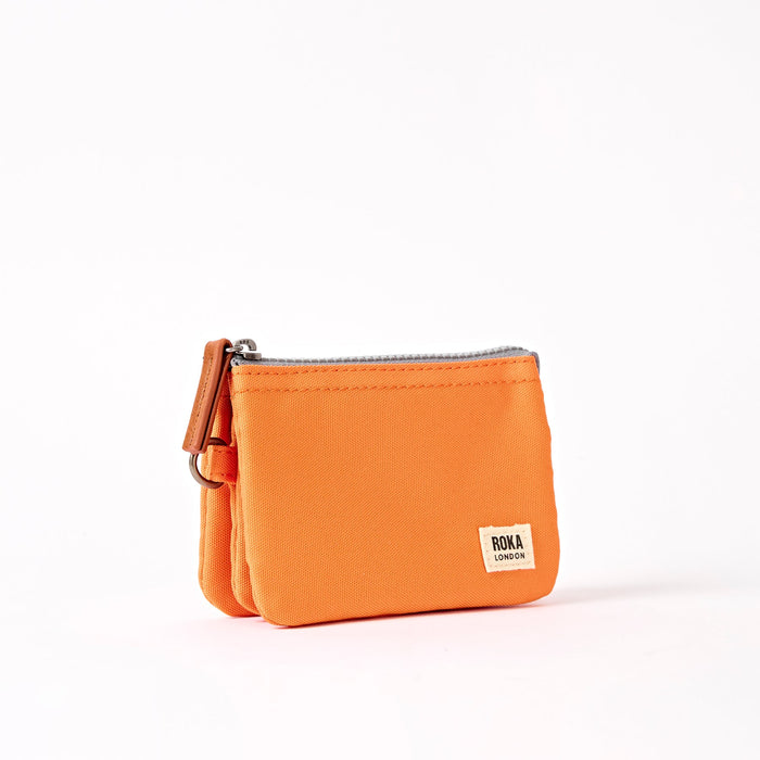 ROKA Carnaby Wallet in Jaffa Orange Recycled Canvas