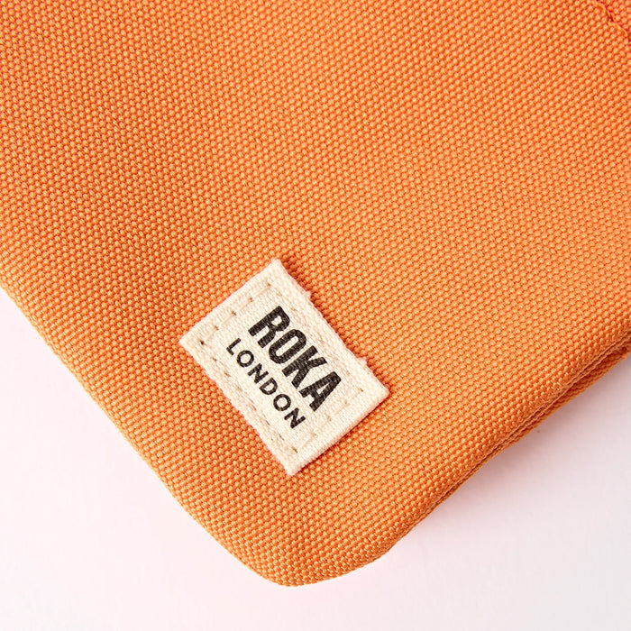 ROKA Carnaby Wallet in Jaffa Orange Recycled Canvas